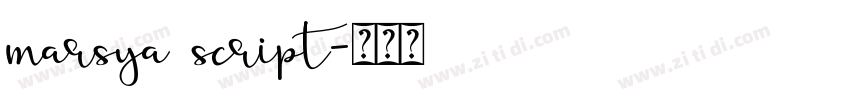 marsya script字体转换